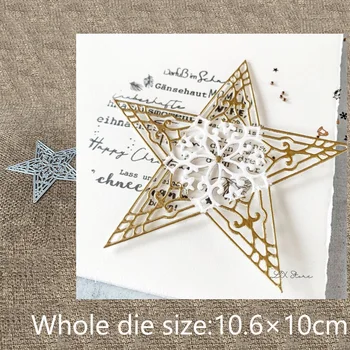 XLDesıgn Zanaat Metal Kesme Ölür stencil kalıp dantel yıldız dekorasyon karalama defteri Albümü Kağıt Kart Craft Kabartma die keser