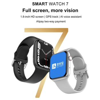 2 adet Orijinal DT7 Max akıllı saat Erkekler Kadınlar Serisi 7 GPS Parça NFC Çağrı Kablosuz Şarj Kalp Hızı Smartwatch PK IWO HW7 Max