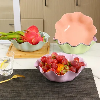 Yaratıcı Modern Oturma Odası Depolama Tepsisi Avrupa Tarzı Ev Lotus Yaprağı meyve tabağı Ofis Masaüstü atıştırma tabağı şeker tabağı