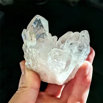 50-60g doğal beyaz melek aura kristal küme galvanik Titanyum kaplama kuvars küme taş Şifa Hediyeler