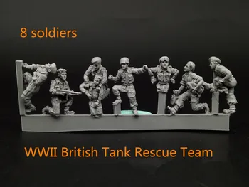 1/72 Ölçekli Die-Cast Reçine şekilli kalıp ikinci Dünya Savaşı İngiliz Tankı Kurtarma Ekibi Boyasız Ücretsiz Kargo