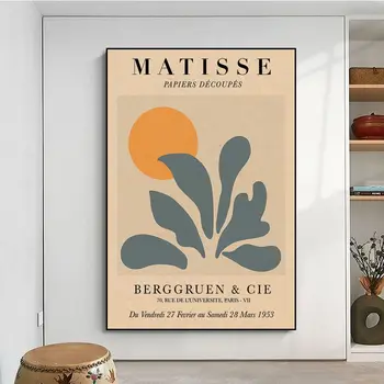 Henri Matisse Retro Kraft Kağıt Afiş Decoracion Boyama Duvar Sanatı Kraft Kağıt Kawaii odası dekor 2