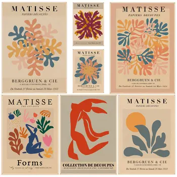 Henri Matisse Retro Kraft Kağıt Afiş Decoracion Boyama Duvar Sanatı Kraft Kağıt Kawaii odası dekor 3