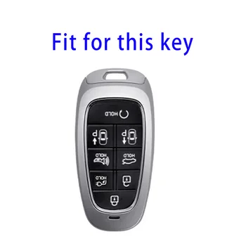 8 Düğmeler TPU Araba Anahtarı Durum Kapak için Hyundai Sonata SelİONİQ 5 NEXO Tucson Sonata 2020 Grandeur 2020 Sonata Sınırlı Anahtarlık 1