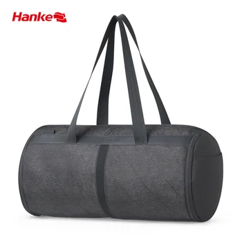 Hanke Hava Serisi Benzersiz Tasarım Katlanabilir seyahat el çantası silindir çanta SPOR SALONU İçin Spor Yoga Ayakkabı Cebi İle Su Geçirmez H69996