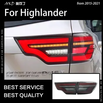 AKD Araba Styling Toyota Highlander için LED arka lambası Yeni Kluger LED Kuyruk Lambası DRL Sinyal Fren Ters oto Aksesuarları