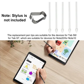 5 Adet Dokunmatik Stylus Kalem İpuçları Hazretleri Samsung GalaxyTab S6 S7 Galaxy Not 10 20 Lite Stylus Elektromanyetik Kalem İpuçları
