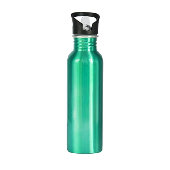 750 ML Resuable ÇEVRE dostu BPA ücretsiz paslanmaz çelik Metal su şişeleri tek duvar seyahat spor salonu içecek su ısıtıcısı 2