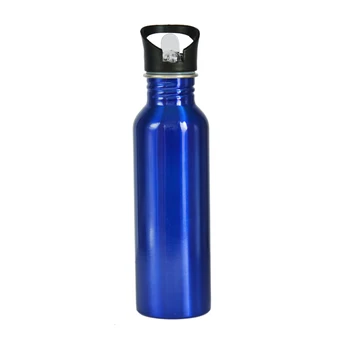 750 ML Resuable ÇEVRE dostu BPA ücretsiz paslanmaz çelik Metal su şişeleri tek duvar seyahat spor salonu içecek su ısıtıcısı 5