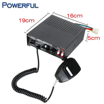 300W 10 Ton Yüksek Sesle Araba uyarı alarmı Politikaları Yangın Sistemi Acil polis amplifikatörü PA Hoparlör MİKROFON Sistemi 3
