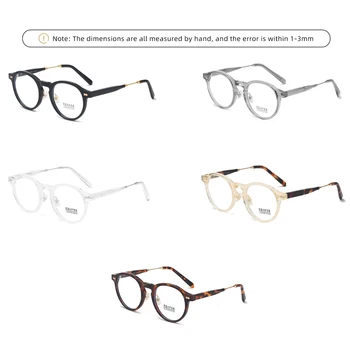 Peekaboo moda yuvarlak gözlük çerçevesi erkekler anti mavi ışık şeffaf lens kadın TR90 gözlük kadınlar optik asetat yeni yıl hediyeleri