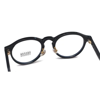 Peekaboo moda yuvarlak gözlük çerçevesi erkekler anti mavi ışık şeffaf lens kadın TR90 gözlük kadınlar optik asetat yeni yıl hediyeleri 3