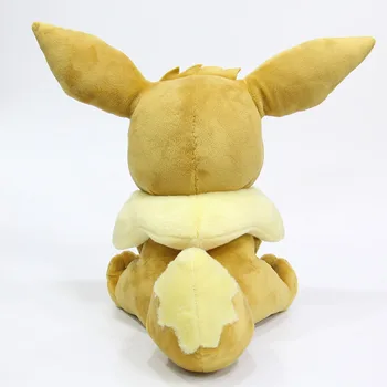 Anime TAKARA TOMY Pokemon Pikachu 30 cm Büyük Oturan Açık Orijinal Eevee Peluş Bebek Kahverengi Ebe Eevee