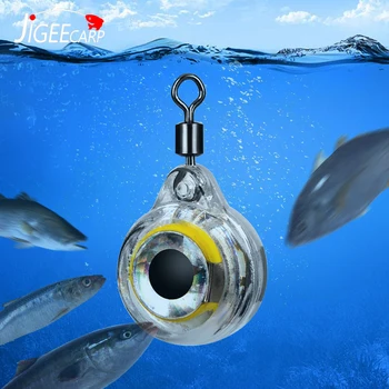 1 adet Mini göz şekli balıkçılık cazibesi ışık LED derin Bırak sualtı lamba kalamar Balıkçılık Bait aydınlık cazibesi balık çekmek için