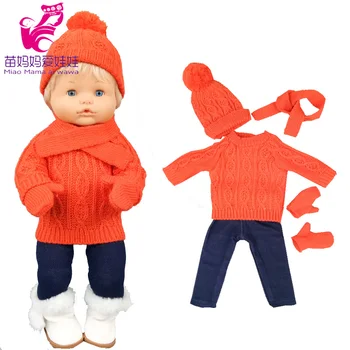 40 cm Nenuco oyuncak bebek giysileri kazak şapka eşarp 40 cm Ropa y su Hermanita bebek bebek dış giyim kış sıcak seti