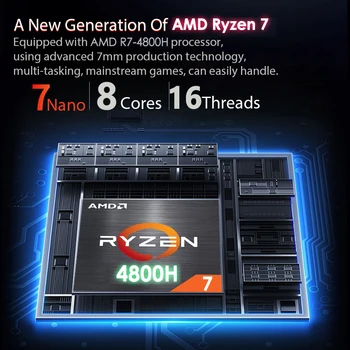 15.6 İnç Parmak İzi kilidini AMD Ryzen 7 4800H Oyun Dizüstü Bilgisayarlar Max 64GB DDR4 3T SSD Windows10 11 Pro Dizüstü Blacklit Klavye 0