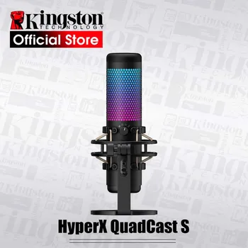 Kingston HyperX QuadCast S Profesyonel Elektronik Spor Mikrofon Bilgisayar Canlı Mikrofon RGB Mikrofon Cihazı Ses Oyunu 5