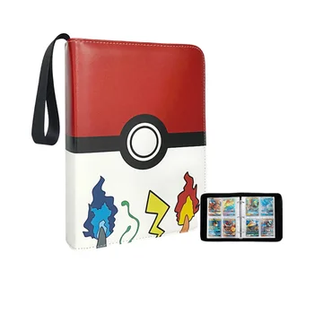 Pokémon Kart Kitap 4 Izgara Gevşek yaprak PU Oyun Kartı saklama çantası Pokémon Kart Kitap Toplama Kartı Kitap doğum günü hediyesi noel hediyesi 1