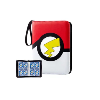 Pokémon Kart Kitap 4 Izgara Gevşek yaprak PU Oyun Kartı saklama çantası Pokémon Kart Kitap Toplama Kartı Kitap doğum günü hediyesi noel hediyesi 4