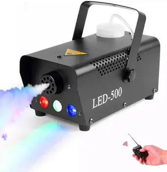 RGB LED ışıkları ile 500 W sis makinesi, yağ pompası duman makinesi için düğün, parti veya çevre dezenfeksiyon, sisleyici ejektör