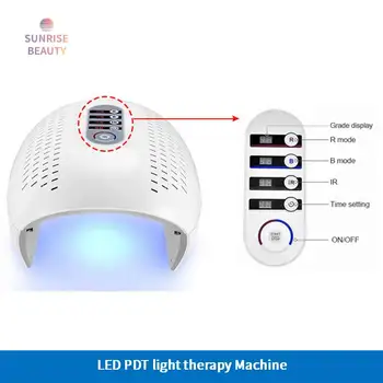 Taşınabilir PDT ışık lamba cilt gençleştirme LED 4 renk yüz maskesi foton akne yüz güzellik makinesi