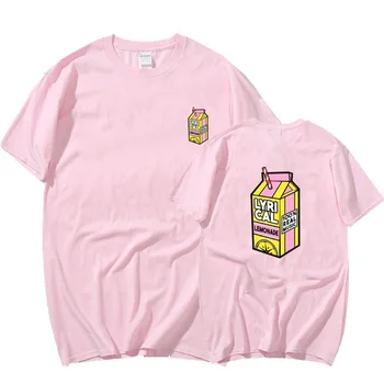 Lirik Limonata T-Shirt Yaz Erkek Kadın 100 % Müzik Komik Tees Hip Hop Tarzı Kısa Kollu Harajuku Logo Baskı T Shirt Unisex