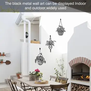Metal Siyah Duvar Sanatı dekorasyon için duvar boyaması Dekorasyon Dekorasyon Siyah Kolye Oturma Odası Balkon Mutfak Yatak Odası Demir Dekorasyon 0