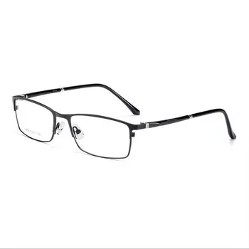 Iş erkek Optik Gözlük Çerçeveleri, Yarı Çerçeve Metal Menteşe Reçete Gözlük Miyopi ve Reçete Gözlük HF9882 0