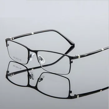 Iş erkek Optik Gözlük Çerçeveleri, Yarı Çerçeve Metal Menteşe Reçete Gözlük Miyopi ve Reçete Gözlük HF9882 1