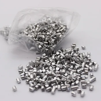 Döküm Kaplama Metal Peletleri için 100g / 1000g Alüminyum Tahıl Granül Peletleri Atış Saf %99