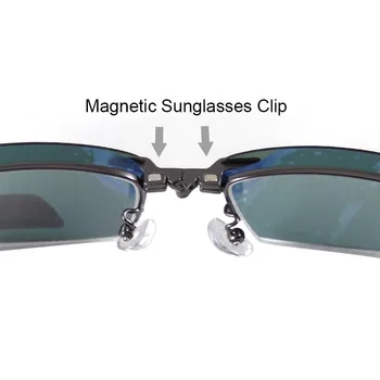Optik Gözlük Çerçevesi ve Polarize güneş gözlüğü üzerinde klip Yarım Çerçevesiz Gözlük Çerçevesi Manyetik Gözlük Klip Gözlük 592 1
