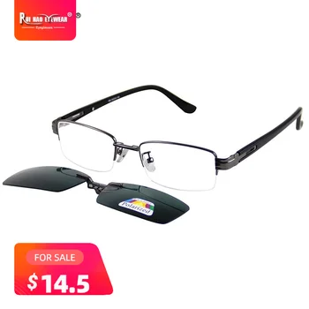 Optik Gözlük Çerçevesi ve Polarize güneş gözlüğü üzerinde klip Yarım Çerçevesiz Gözlük Çerçevesi Manyetik Gözlük Klip Gözlük 592 2