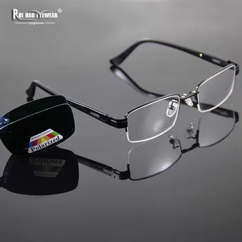 Optik Gözlük Çerçevesi ve Polarize güneş gözlüğü üzerinde klip Yarım Çerçevesiz Gözlük Çerçevesi Manyetik Gözlük Klip Gözlük 592 4