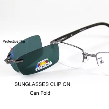 Optik Gözlük Çerçevesi ve Polarize güneş gözlüğü üzerinde klip Yarım Çerçevesiz Gözlük Çerçevesi Manyetik Gözlük Klip Gözlük 592 5