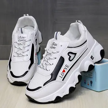 Moda Bahar Kadın Sneakers Yaz Kadın Yürüyüş Platformu vulkanize ayakkabı Konfor Beyaz Kadın Spor Tıknaz Ayakkabı Filas 3