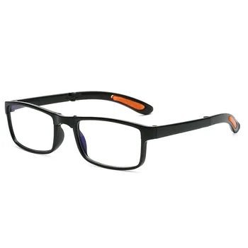Moda Katlanır okuma gözlüğü Kutusu ile Erkekler Kadınlar Taşınabilir Anti-mavi ışık Gözlük TR90 Uzak Görüş Gözlüğü Diyoptri + 1.0 İla + 4.0
