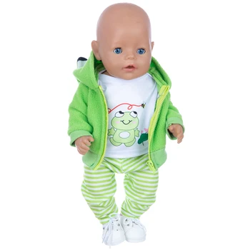 Yeşil Sıcak Takım Elbise oyuncak bebek giysileri Fit 17 inç 43cm oyuncak bebek giysileri Doğan Bebek Takım Elbise Bebek Doğum Günü Festivali Hediye