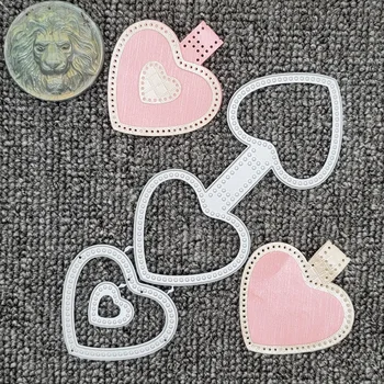 Sevgi dolu Kalp Metal Kesme Ölür DIY Papercutting Hediye Kartları Kabartma Dekoratif El Sanatları Scrapbooking Kalıp Kesim Albümü