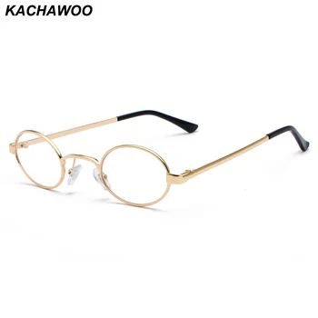 Kachawoo Vintage Gözlük Erkekler Küçük Oval Metal Retro Gözlük Çerçevesi Kadın Küçük Yuvarlak Dekorasyon Aksesuarları 4