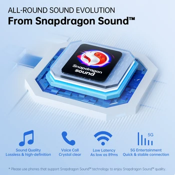 Edıfıer W220T kablosuz bluetooth kulaklıklar TWS, Snapdragon Ses, aptX uyarlanabilir, Bluetooth 5.3, 4-mic Gürültü İptali 4