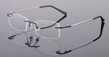 Eyesilove bellek titanyum gözlük çerçevesi Esnek Bellek Metal Çerçevesiz Gözlük Çerçevesi oculos de grau Gözlük Optik Çerçeve
