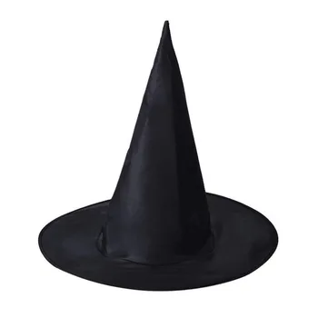 Cadılar bayramı Şapka Cosplay Masquerade Popüler Moda Fantezi Siyah Polyester Tafta Sihirbazı Şapka Makyaj Kostüm Sahne cadı şapkası