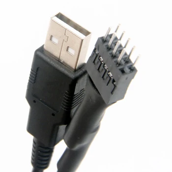 9pin Erkek Harici USB A Erkek PC Anakart Dahili Veri Uzatma Kablosu