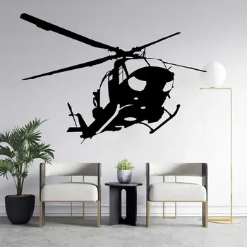 Askeri Havacılık Sticker Bell 412 Helikopter Oda Yatak odası Araba Dekor Vinil Duvar Sticker FJ25