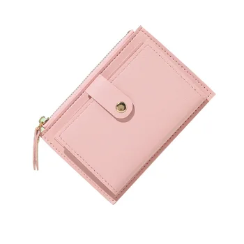 Mini Çanta Manşonlar Kadın Düz Renk Çok yuvası kart tutucu PU deri bozuk para cüzdanı Cüzdan Kadın el çantası Iş Kısa Çanta