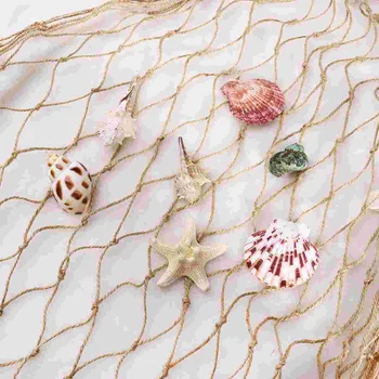 Net Balık Balıkçılık Duvar Dekoratif Dekor Netleştirme Süslemeleri Fishnet Parti Dekorasyon Cottonbeach Mermaid Denizcilik Doğa Halat