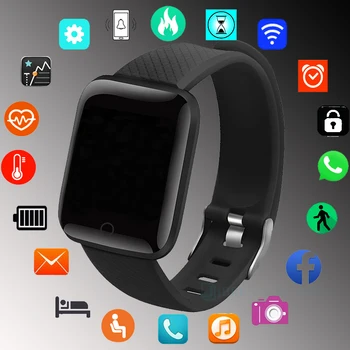 2022 Silikon Spor akıllı saat Erkekler Kadınlar Spor İzle Bilezik Elektronik Akıllı Saat Android ıOS İçin Su Geçirmez Smartwatch 4