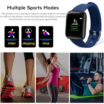 2022 Silikon Spor akıllı saat Erkekler Kadınlar Spor İzle Bilezik Elektronik Akıllı Saat Android ıOS İçin Su Geçirmez Smartwatch 5