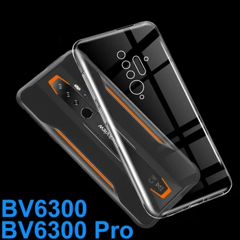 Blackview BV6300 Pro Ultra ince Yumuşak silikon kılıf Arka Çapa Kapak Blackview BV6300 Cam TPU Telefon Kabuk Etui 5.7