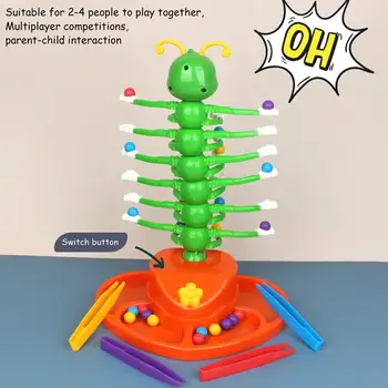 Caterpillar Elektrikli Wiggle Dans Eğlenceli Caterpillar Oyunu Denge Oyuncak Çocuklar için 0